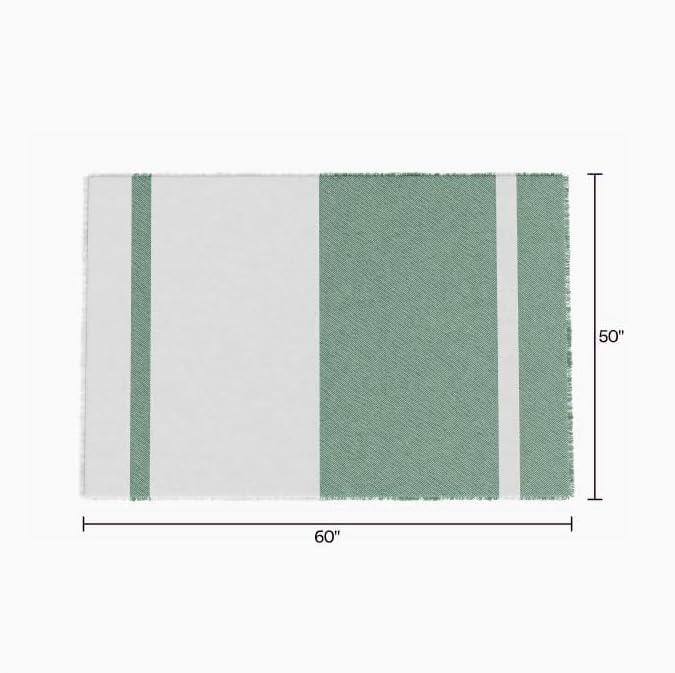 Outer Insect-Repellent Throw Blanket with Bug Shield Technology,Lightweight Outdoor Blanket for Backyard,Camping,Picnic and Beach,Forest Green Colorblock,50" W x 60"