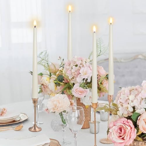 Candlesticks Long Taper Candle,Unscented 10 Inches Cream White Candle Sticks Smokeless Tapered Candles for Home Décor Holiday Gifts - Image 3