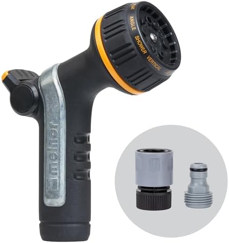 Melnor 65179AMZ Heavyweight Metal Thumb Control Nozzle w/Quick Connect Set by Melnor