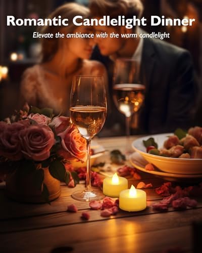 Homemory 12-Pack Remote Flameless LED Battery Tea Light Candles, 400+Hrs - Image 4