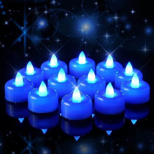 Amagic 24Pack Blue Flameless LED Tea Lights Candles Battery Operated by AMAGIC