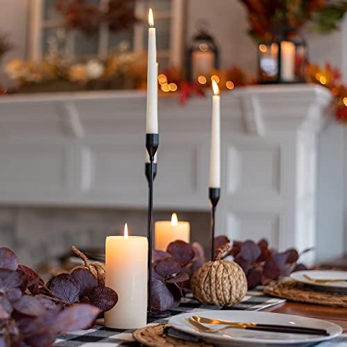 24Pcs Candle Holders, Black Candlestick Holder in Bulk Taper Candle Holders for Pillar Candles Metal Candle Stands For Table Centerpiece, Wedding, Dinning, Party, Valentines Home Decor (Black) - Image 5