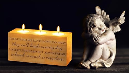 Sympathy Bereavement Gift for Loss of Loved One - Memorial Candle Holders - Handcrafted Wooden Keepsake with Poem - Condolence for Loss of Mother, Father (WE Love) - Image 7