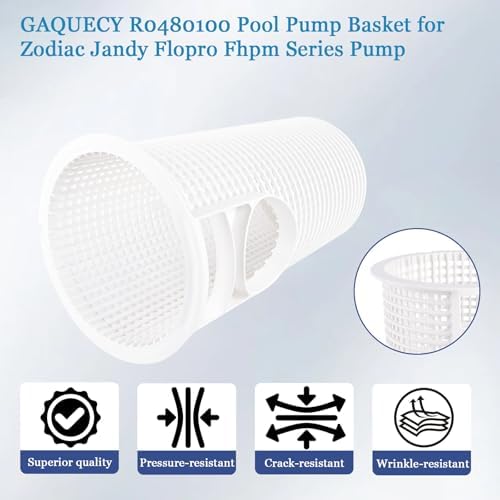 R0480100 Pool Pump Basket for Zodiac Jandy Flopro Fhpm Series Pump | Pump Debris Trap Basket Replacement for Swimming Pool Pump