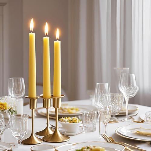 10inch Beeswax Taper Candles,20 Pack Smokeless Candlestick - Image 4