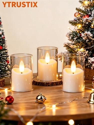 Rechargeable Flameless Tea Light Candles with Timer Remote, 1.7"x2.5" Acrylic Small Votive Electric LED Candles Battery Operated for Halloween Christmas Wedding Decor (Pack of 6, White) - Image 2