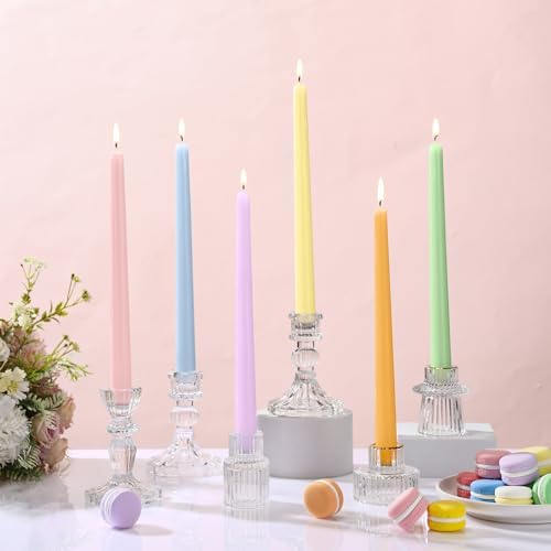 Nuanchu 16 Pcs Pastel Taper Candles, 10 Inch Tapered Smokeless - Image 6
