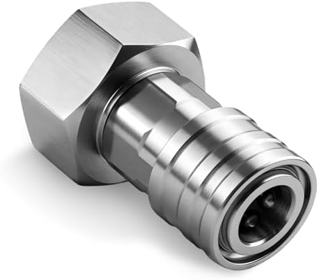 Garden Hose to Pressure Washer Adapter, 3/4" GHT to 1/4" Quick Connect, Converter for Car Washing, Nozzle & Outdoor Cleaning (Stainless Steel, Stainless Steel 1pc) by Unknown