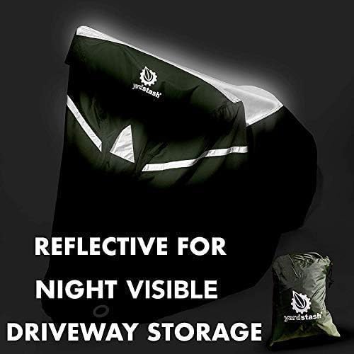 YardStash Bike Cover – Reflective Bicycle Covers for Outside Storage - Waterproof & Weatherproof Garden Tarp Shelters for Bikes, Trikes, 29ers, and Electric Bicycles