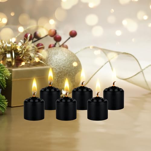 Mega Candles 12 pcs Unscented Black Votive Candles, Hand Poured Wax Candle 10 Hours 1.38 Inch x 1.5 Inch, Home Décor, Wedding Receptions, Centerpieces, Occasions, Events, Festivities, Meditations - Image 4