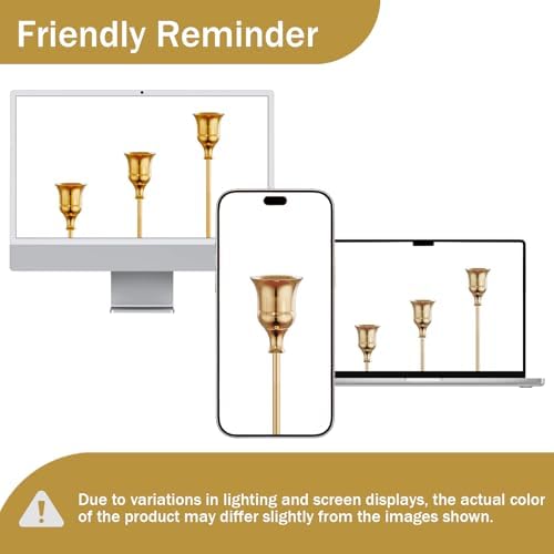 NLBTW 12 Pcs Brass Gold Candle Holder Bulks for Wedding Party Decor - Image 5