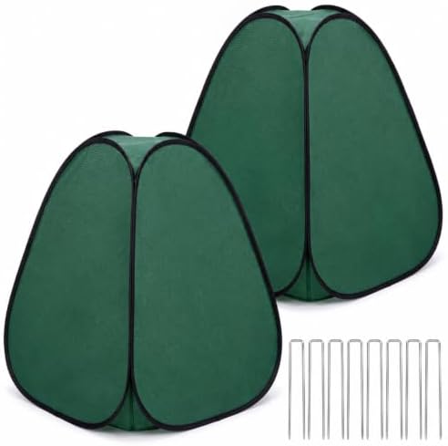 2 Pcs Plant Covers Freeze Protection, 36 x 36 x 38 in, Green by Wesnoy