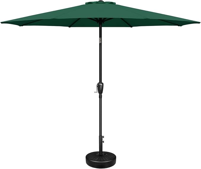 Simple Deluxe Patio Umbrella Outdoor, UV Protection Sunshade with Push Button Tilt/Crank and 8 Sturdy Ribs, for Table Garden Lawn Beach Pool