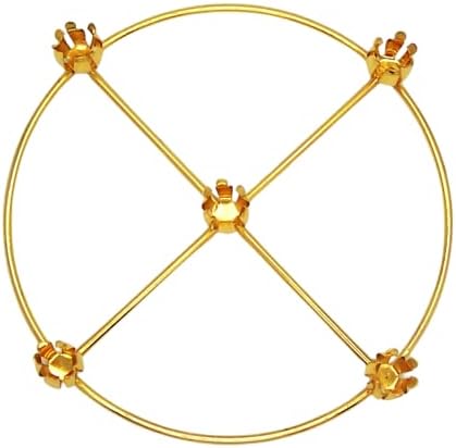 Brass Advent Wreath with 5 Candle Holders, Religious Holiday Decor, 11 Inches - Image 5