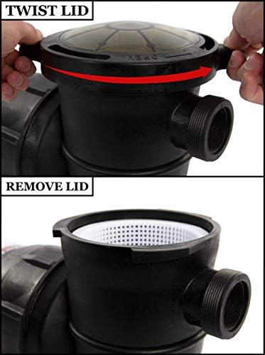 Rx Clear 1 HP Extreme Force Pool Pump for Above Ground Swimming Pools | High Performance Single Speed Pump | 88 GPM | 115V 12 Amps Durable & Quiet