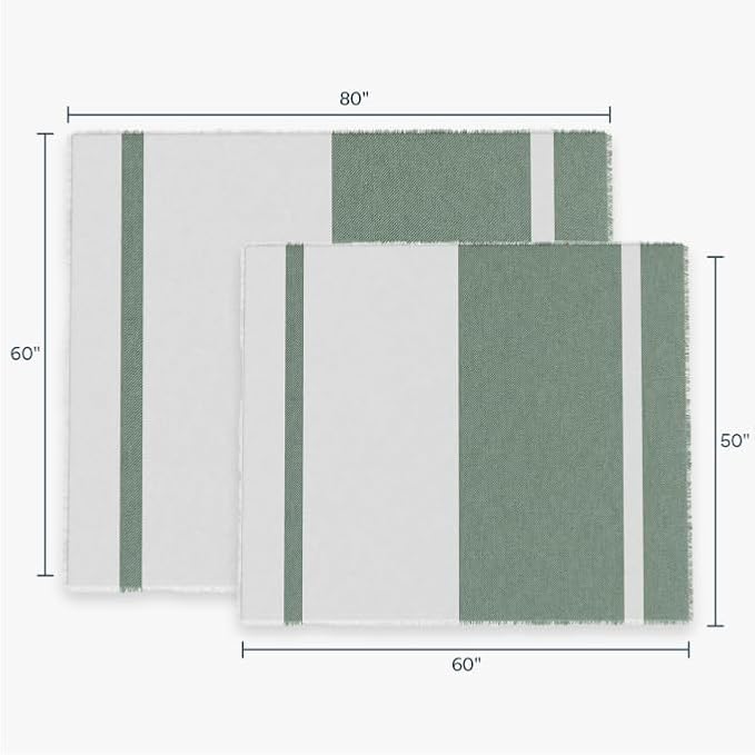 Outer Insect-Repellent Throw Blanket with Bug Shield Technology,Lightweight Outdoor Blanket for Backyard,Camping,Picnic and Beach,Forest Green Colorblock,60" W x80