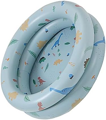 Inflatable Pool Baby Retro Blow Up Swimming Pool Family Cute Thickened Water Pool (Blue)