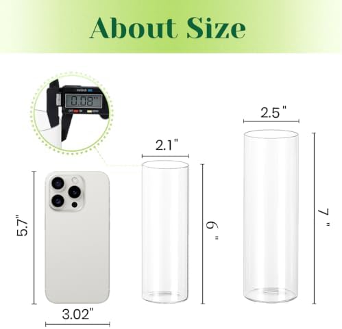 Hewory Glass Cylinder Vases for Centerpieces: 12Pcs Clear Small Bud Vases - Image 5