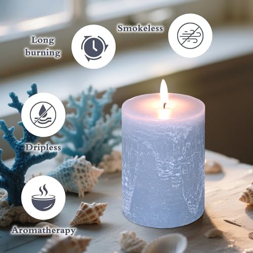 Ocean Scented Candles 3x4 inch - 35+ Hours Long Clean Burning Smokeless & Dripless Hand-Poured Aromatherapy Candle for Home Bathroom Decor - Image 3