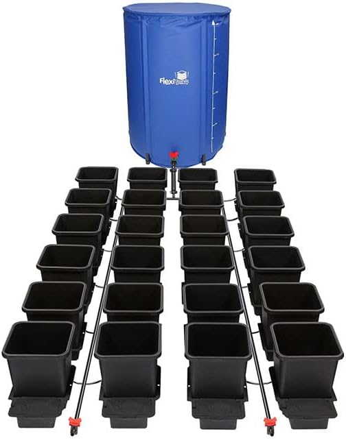 AutoPot 24 Pot System (3.9 Gallon Plastic Pots) (*Includes AIRBASES & AIRDOMES) Self-Watering, Gravity-Fed Hydroponic System (24Pot - 3.9 Gallon - 105 Gallon FlexiTank)