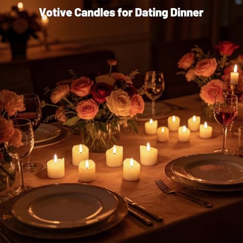 Wondise 2" Real Wax Flameless Votive Candles with Remote Timer - Image 7