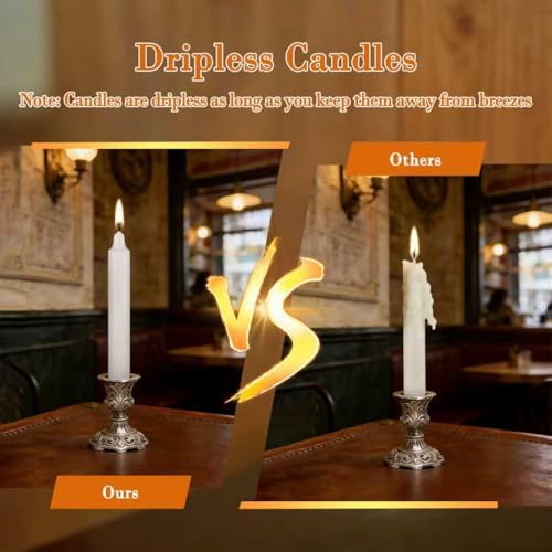 40 Pack 4 Inch Spell Chime Candles,Multi-Colored Taper Candles,10 Colored - Image 3