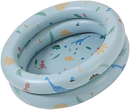 Inflatable Pool Baby Retro Blow Up Swimming Pool Family Cute Thickened Water Pool (Blue)