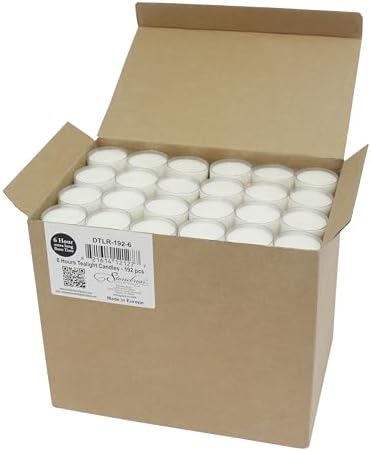 Stonebriar 192 Count White Unscented 6 to 7 Hour Extended Burn Time Clear Cup Tea Light Candles - Image 2