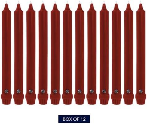 Colonial Candle NCC10.1620 Traditional Cranberry Taper Candles, 10", Maroon, Burgundy, Red - Image 2