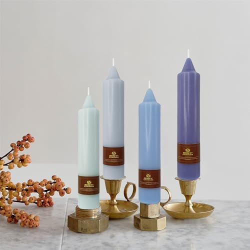 Gradient Taper Candles Blue Candlesticks,Gedengni 7Inches Dripless Tapered Candle Tall Candle Sticks Colorful Dinner Candles for Home Decor Wedding Festive Holiday,18D-BLUMIX - Image 5