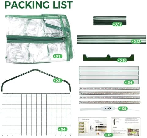Mini Green House with Grow Light, 4-Tier Shelf, Portable Plastic Greenhouses with Heavy Duty Transparent PVC with Plant Growing Lights - Image 6