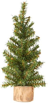 2 Small Artificial Canadian Pine Christmas Trees – 10" Mini Pine Trees - Image 6