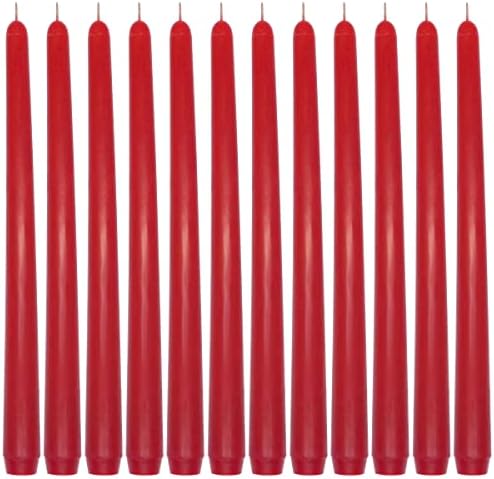 12-Pack 10 Inch Red Smooth Taper Candles by SihuidaInspiredbyLove