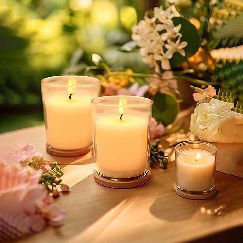 48 Pack White Unscented Glass Votive Candle Bulk - Image 3