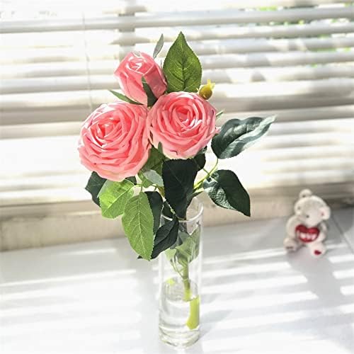 Enova Floral Clear Glass Flower Vase, 4W x 12H Inches Cylinder Vase, Pillar Candle Floating Candle Holders, Tall Cylinder Glass Vase for Flowers, Round Glass Vase for Home Decor, Wedding (Pack 4) - Image 4