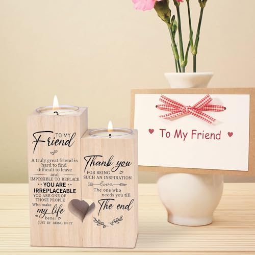 Best Friend Birthday Gifts for Women, Double-Sided Printing Candle Holders - Image 6