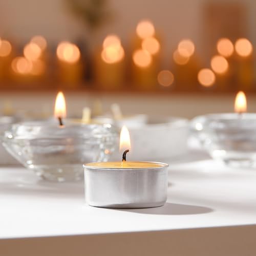 36PCS Beeswax Tealight Candles, Aluminum Cups, 4H Burn, Unscented - Image 6