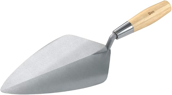 Bon 72-612 Brick Trowel Keystone Forged 11-inch Wide London Wood Handle