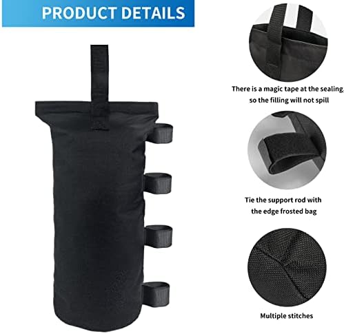 Joramoy Tent Weights SandBags for Canopy Legs,4 Packs 150LBS(Without Sand) - Image 3