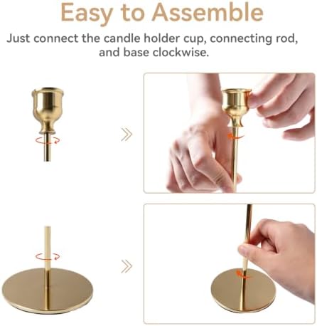 6 Pack Gold Candle Holders，Candlestick Holders，Taper Candle Holders - Image 5