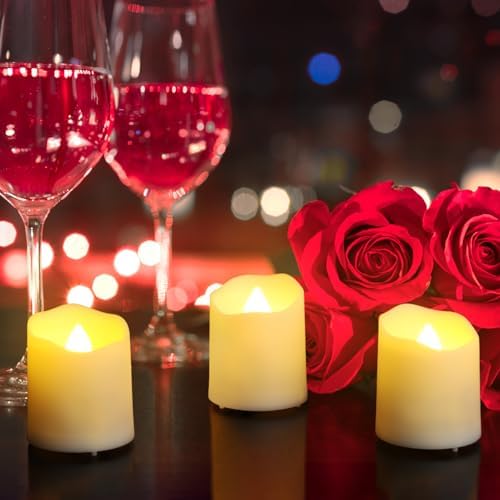 12 Pack USB Rechargeable Tea Lights Candles with Remote and Timer - Image 2