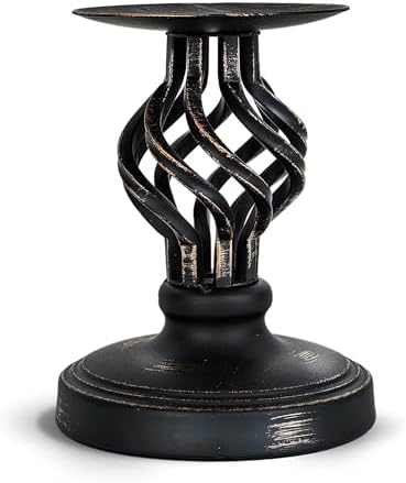 Vintage Metal Pillar Candle Holder for Table Decor by WelcometoLHQOO