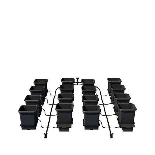 AutoPot 16 Pot System with 3.9 Gallon Plastic Pots and No Tank - Self-Watering, Gravity-Fed Hydroponic Systems (16Pot - 3.9 Gallon - No Tank)