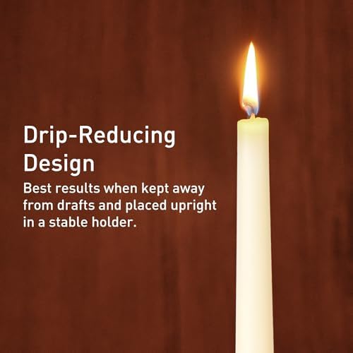 Viyffo Taper Candles, 12 Inch, 12 Pack, Ivory Unscented Smokeless Design - Image 6