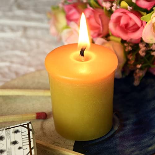 DEYBBY Beeswax Votive Candles 12-Hour Burn Unscented Small Candles 6 Pack - Image 6