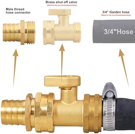 Garden Hose Repair Connector with Clamps Hose End Repair Kit,3/4" Barb Garden Hose Fittings Male and Female brass garden hose ends (3/4"Barb-10 Set) - Image 4
