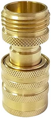 Garden Hose Quick Connect Brass Hose Quick Adapter Quick Fittings 3/4“GHT Thread Pressure Washer Adapter(3 Female+ 3 Male) - Image 3