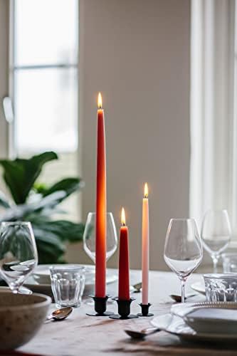 Kunstindustrien® Taper Candles – Set of 4, 13.8" – Made in Denmark, Long Burning Candles 15h, Unscented & Smokeless Candlesticks – Elegant Tall Candles for Weddings, Dinners & Home Decor (Rust) - Image 5