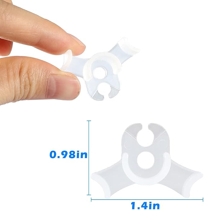 LucyPhy 60 Pack Plant Bender Angle Adjustable Plant Training Clips Low Stress Training Clips 90 Degrees Plant Stem(Circle Style,Transparent)