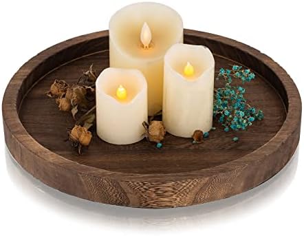 Romadedi Rustic Wood Decorative Candle Tray, 11 in by ROMADEDI